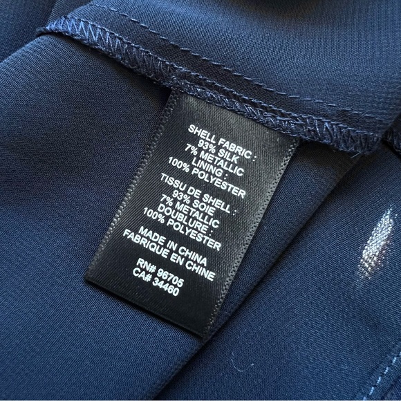 Rebecca Taylor Metallic Dot Silk Chiffon Tiered Hem Dress - Picture 9 of 10